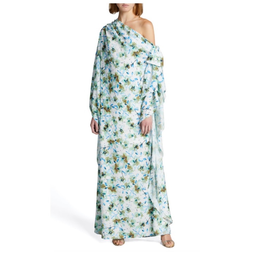 NWT BADGLEY MISCHKA One-Shoulder Caftan Gown XL